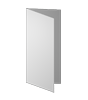 Klapp-Visitenkarten hoch 5/5 farbig mit beidseitig partieller UV-Lackierung <br>beidseitig bedruckt (CMYK 4-farbig + 1 Silber-Sonderfarbe)