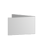 Klapp-Visitenkarten quer 5/5 farbig mit einseitigem partiellem UV-Lack <br>beidseitig bedruckt (CMYK 4-farbig + 1 Silber-Sonderfarbe)